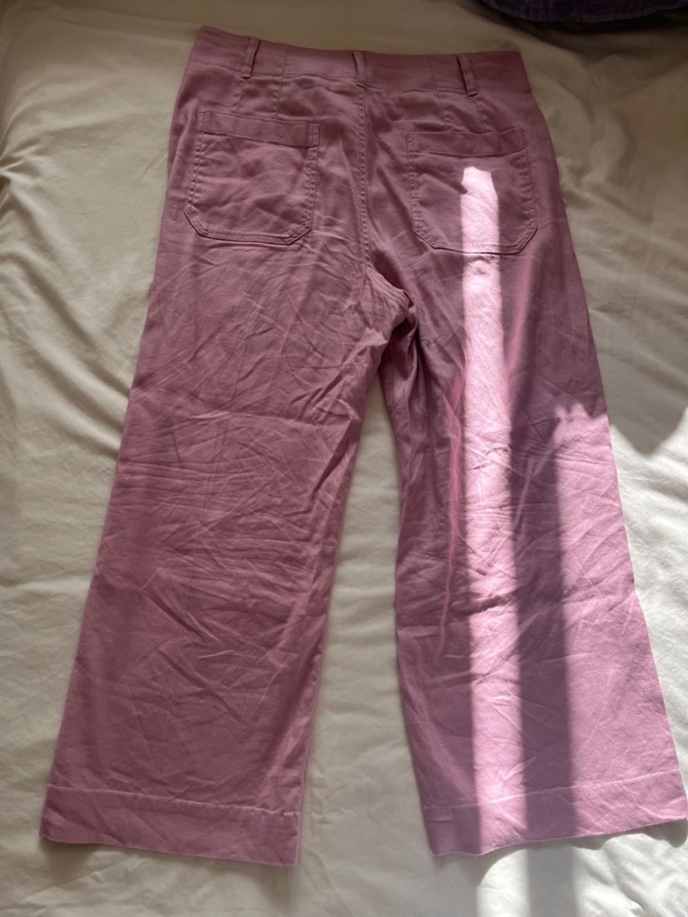 Maeve Colette Pants Blush Pink Wide-Leg Cropped - Picture 7 of 7